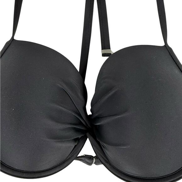 Aerie Black Padded Halter Style Swim Top Size 34DD - Picture 2 of 6
